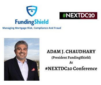 President Adam J. Chaudhary presenting FundingShield at #NEXTDC20