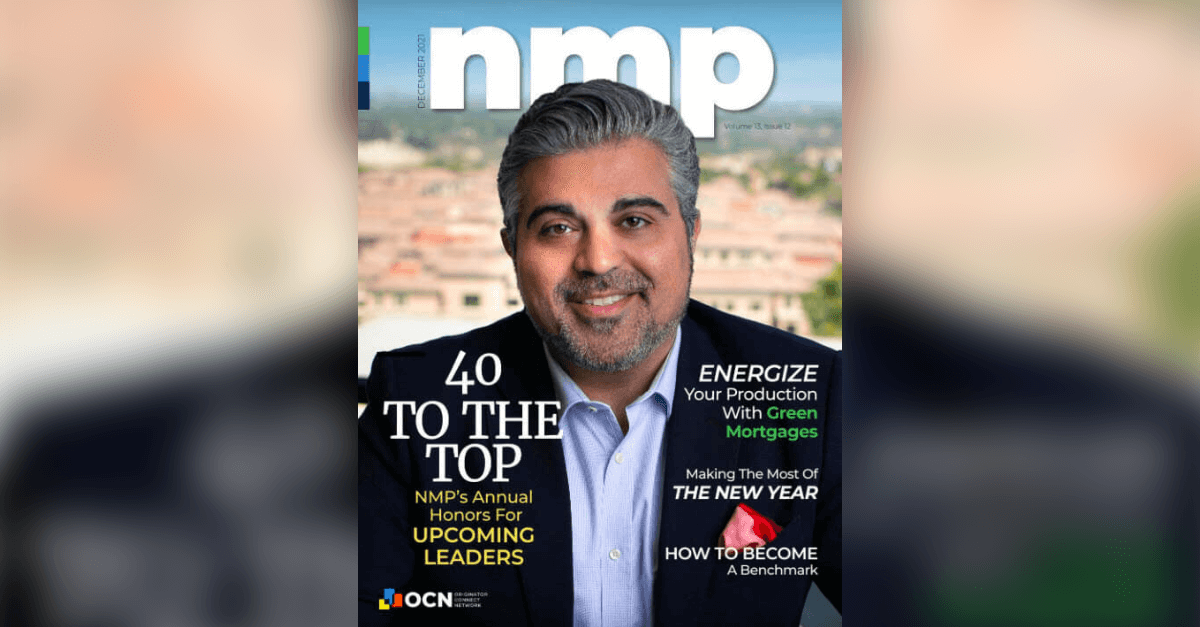 Adam Chaudhary Ranked Amongst the 40 under 40 in National Mortgage Professional Magazine
